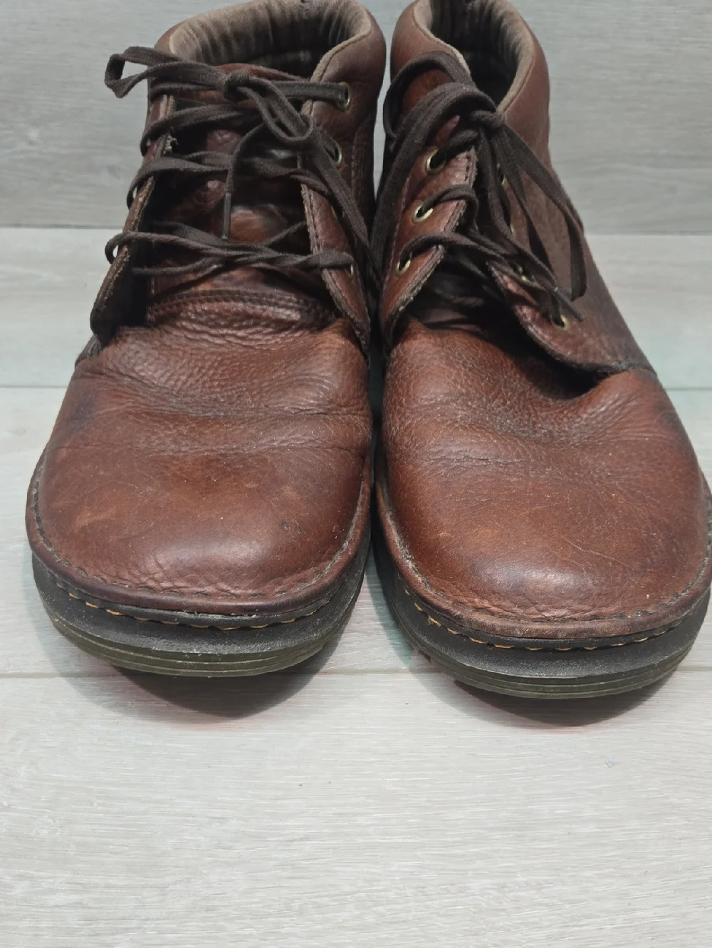 Dr. Martens Men's LEA KV04R High Top Brown Leather Chukka Boots Shoes Sz 13